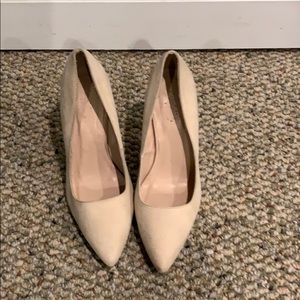 Charlotte Russe cream suede 4 inch stilettos